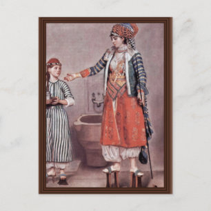Türkische Dame mit Magd von Liotard Jean-Étienne ( Postkarte
