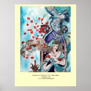 TÜRKISCHE FAIRTSCHAFT / DRUCK, ROTE ROSEN UND HAWK POSTER