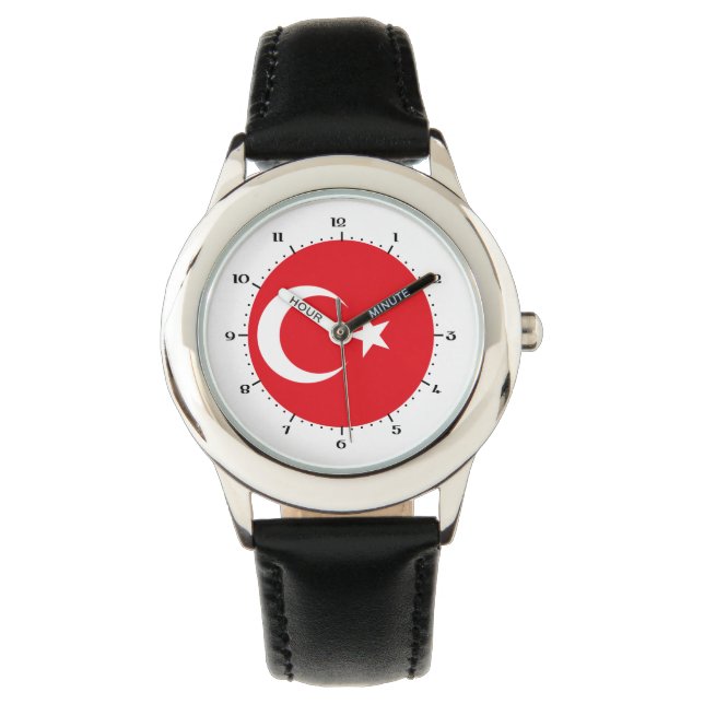 Türkische Flagge Armbanduhr (Vorderseite)