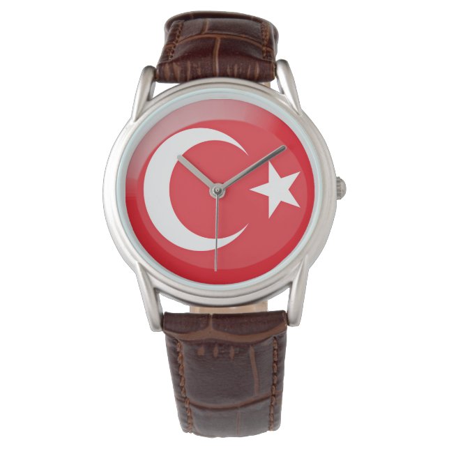 Türkische Flagge Armbanduhr (Vorderseite)