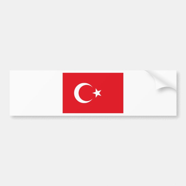 Türkische Flagge Autoaufkleber (Vorne)