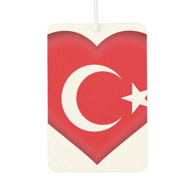 Türkische Flagge Autolufterfrischer (Vorderseite)