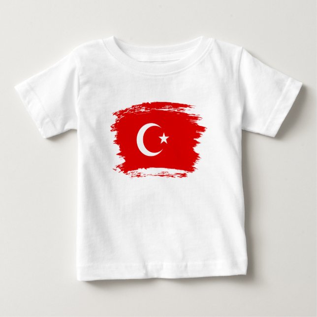 Türkische Flagge Baby T-shirt (Vorderseite)