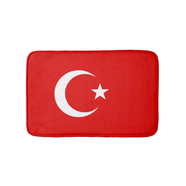 Türkische Flagge Badematte (Vorderseite)