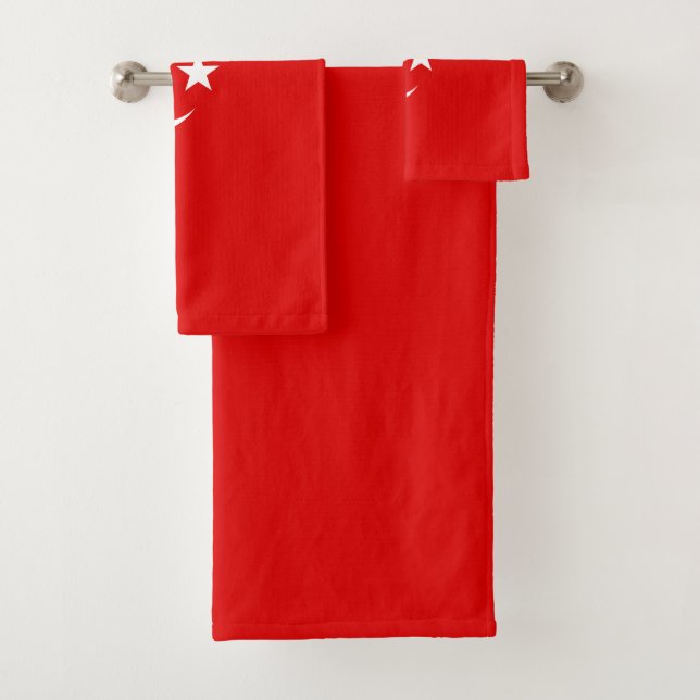 Türkische Flagge Badhandtuch Set (Insitu)
