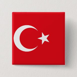 Türkische Flagge Button