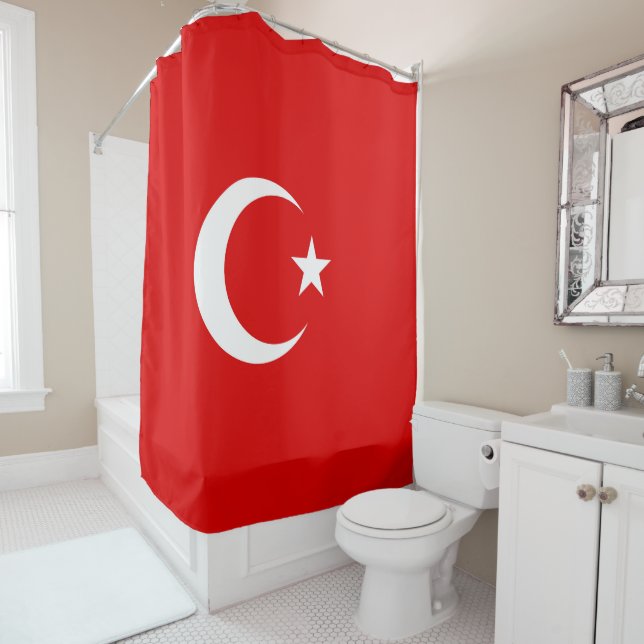 Türkische Flagge Duschvorhang (Beispiel)