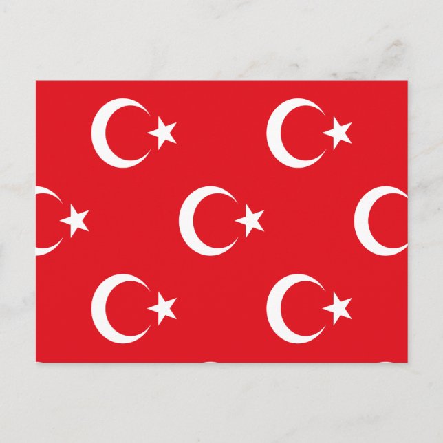 Türkische Flagge Einladungspostkarte (Vorderseite)