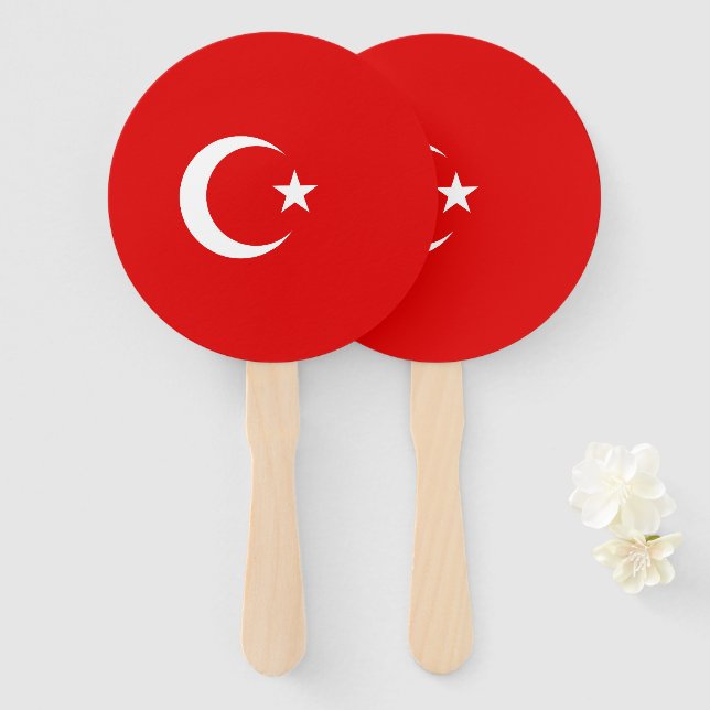 Türkische Flagge Fächer (Vorne und Hinten)