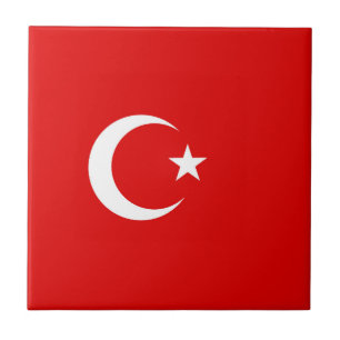 Türkische Flagge Fliese
