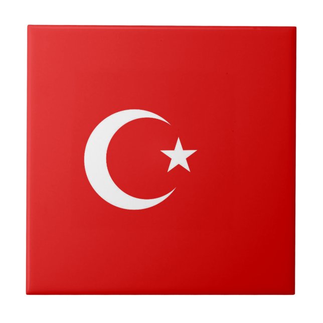 Türkische Flagge Fliese (Vorderseite)