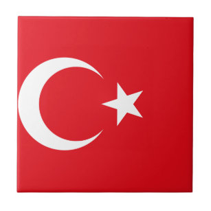 Türkische Flagge Fliese