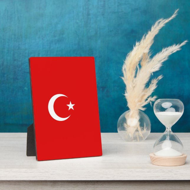 Türkische Flagge Fotoplatte (Seite)