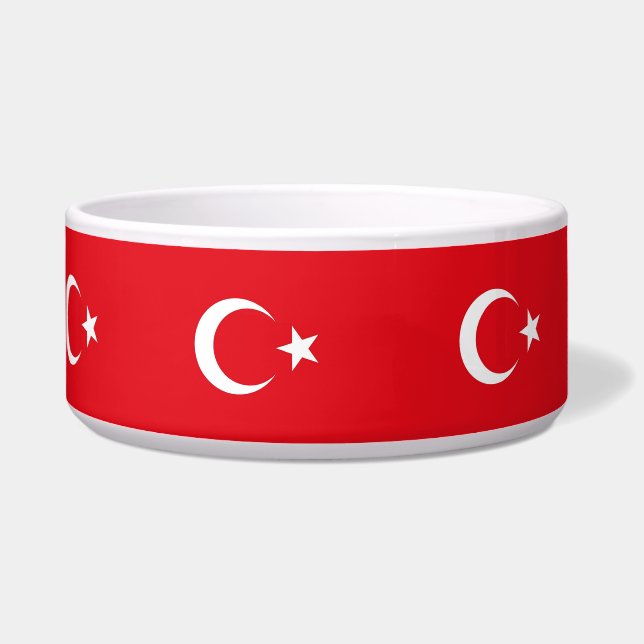 Türkische Flagge für Haustiere Napf (Links)