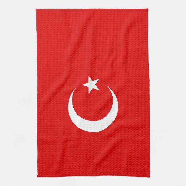 Türkische Flagge Geschirrtuch (Vertikal)