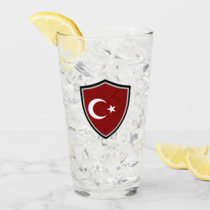 Türkische Flagge Glas