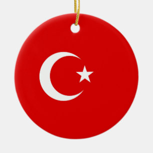 Türkische Flagge Keramik Ornament