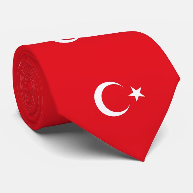 Türkische Flagge Krawatte (Gerollt)