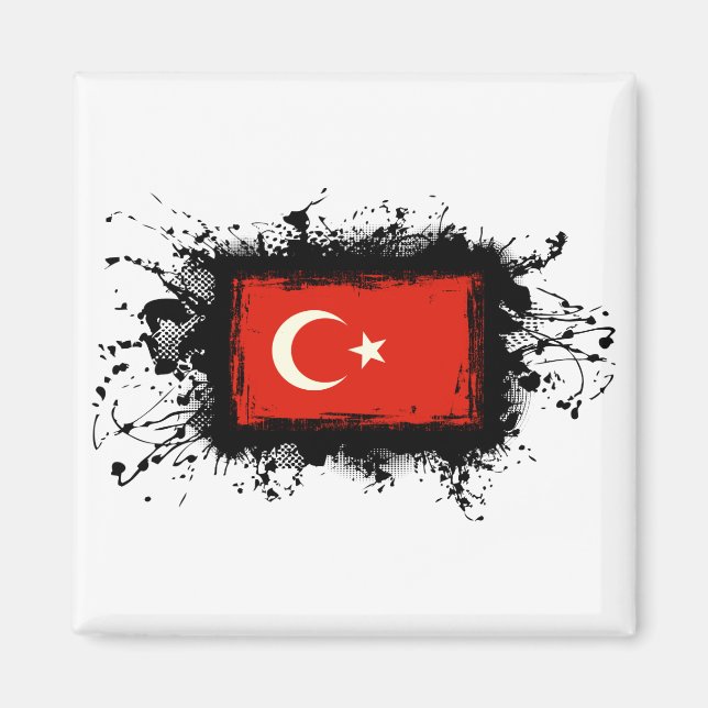 Türkische Flagge Magnet (Vorne)