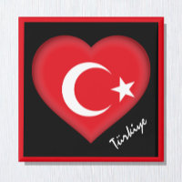 Türkische Flagge Magnet, Herz, Reise, Türkei
