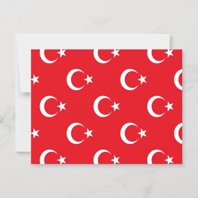 Türkische Flagge Magneteinladung (Vorderseite)