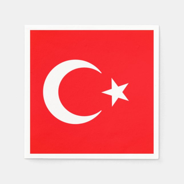 Türkische Flagge Napkins Serviette (Vorderseite)