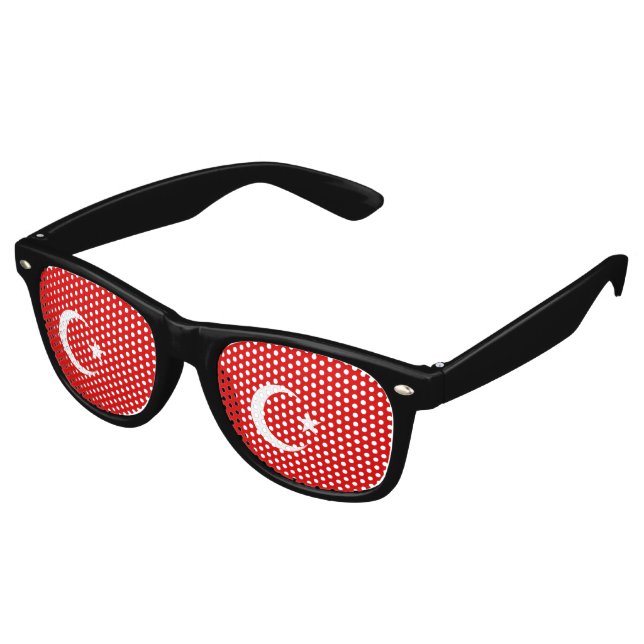 Türkische Flagge Partybrille (Schrägansicht)