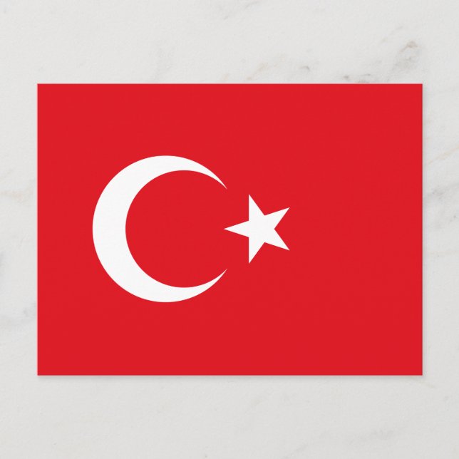 Türkische Flagge Postkarte (Vorderseite)