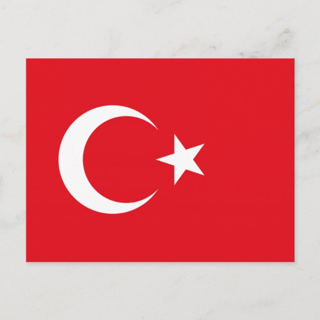 Türkische Flagge Postkarte (Vorderseite)