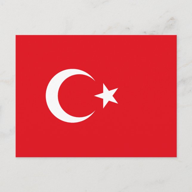 Türkische Flagge Postkarte (Vorderseite)