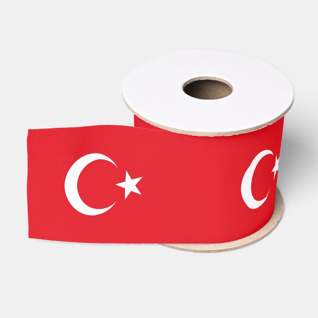 Türkische Flagge - Reise, Urlaub/Sport Ripsband (Spule)