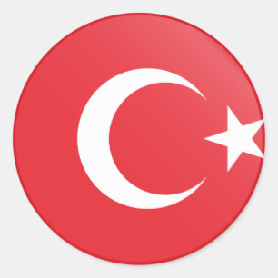 Türkische Flagge Runder Aufkleber