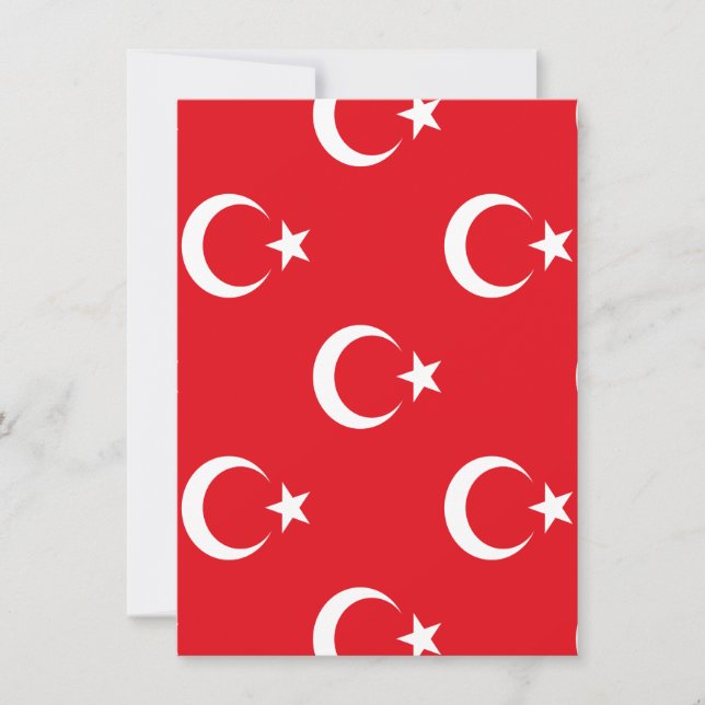Türkische Flagge Save The Date (Vorderseite)