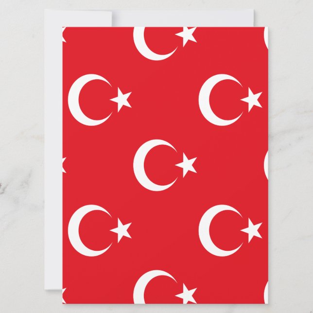 Türkische Flagge Save The Date (Vorderseite)
