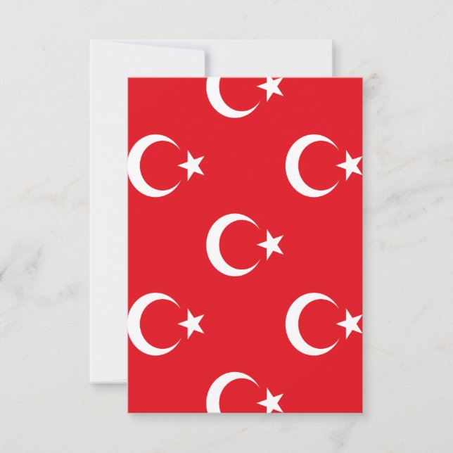 Türkische Flagge Save The Date (Vorderseite)
