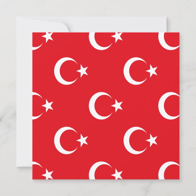 Türkische Flagge Save The Date (Vorderseite)