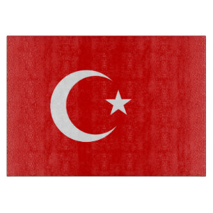 Türkische Flagge Schneidebrett