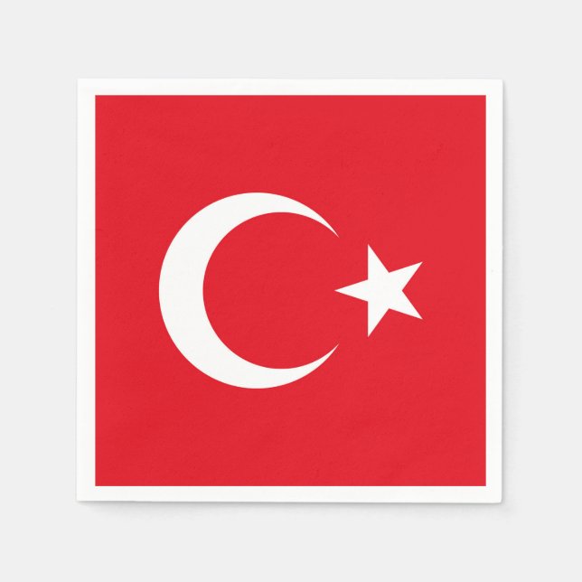 Türkische Flagge Serviette (Vorderseite)