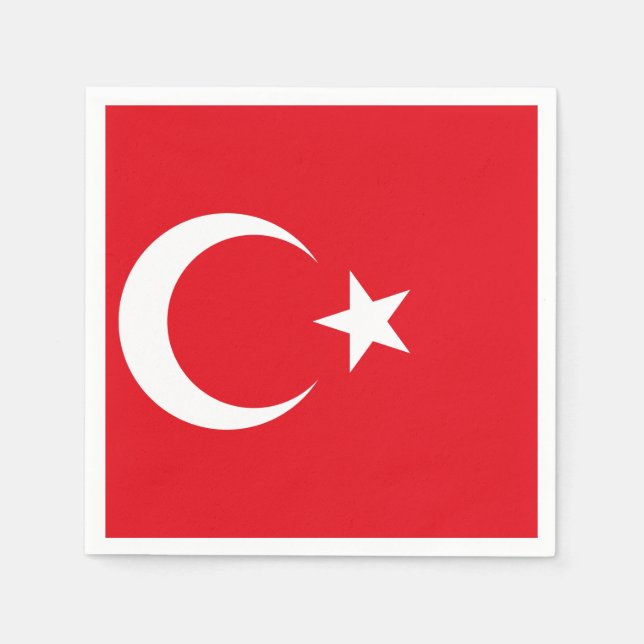 Türkische Flagge Serviette (Vorderseite)