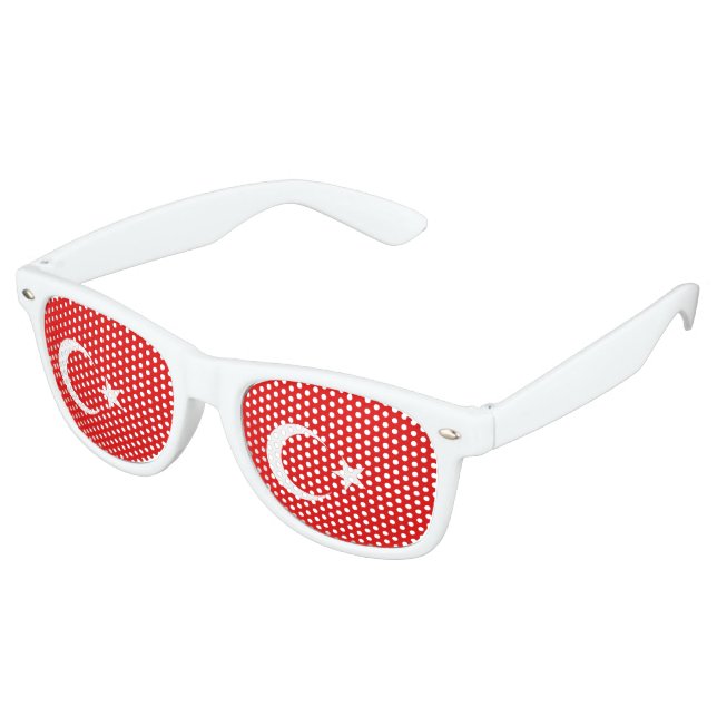 Türkische Flagge Sonnenbrille (Schrägansicht)