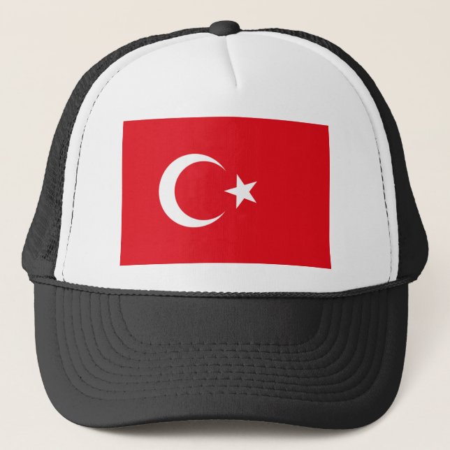 Türkische Flagge Truckerkappe (Vorderseite)