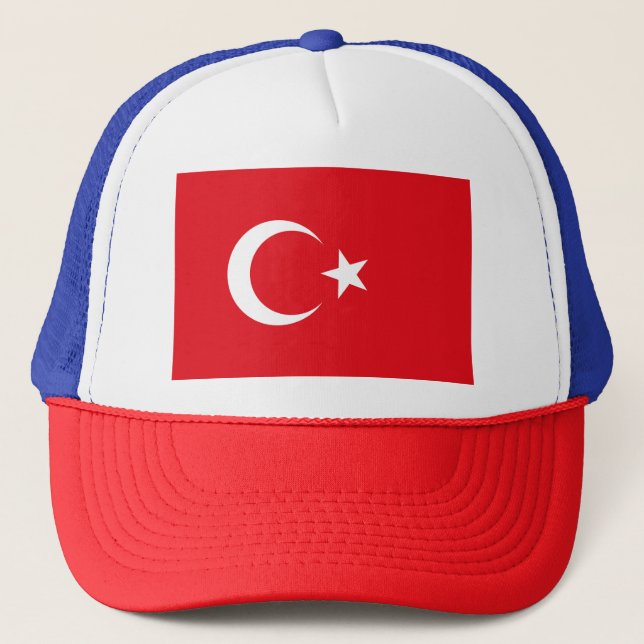 Türkische Flagge Truckerkappe (Vorderseite)
