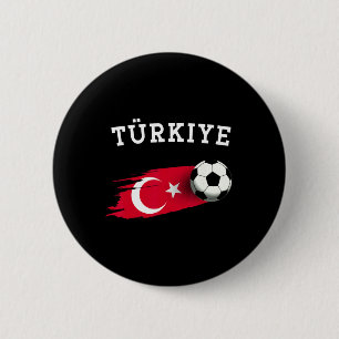 Türkische Flagge Türkei-Flagge Türkischer Fußball  Button