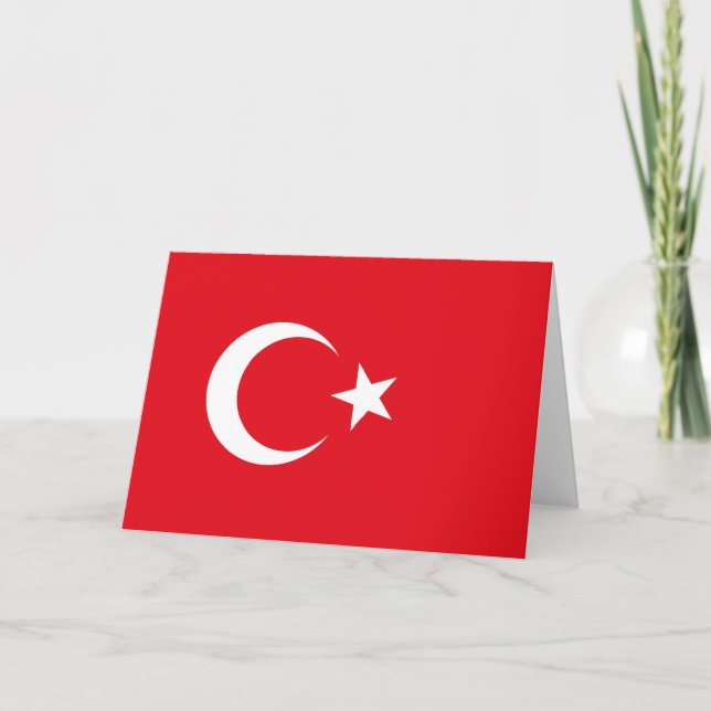 Türkische Flagge (Türkei) Karte (Vorderseite)