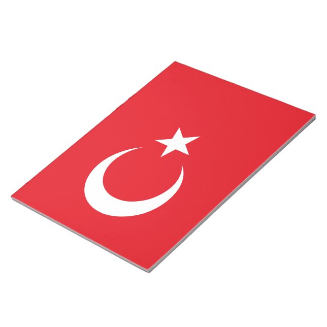 Türkische Flagge (Türkei) Notizblock (angewinkelt)