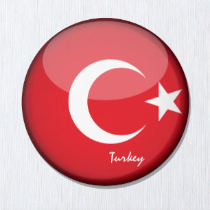 Türkische Flagge & Türkei - Reise-/Sportfans Magnet