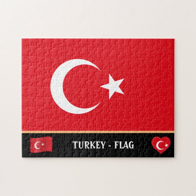 Türkische Flagge / Türkisches Land / Türkei (Horizontal)