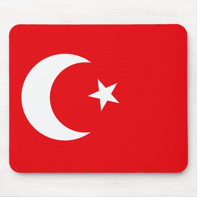 Türkische Flaggen-T - Shirts und Geschenke Mousepad (Vorne)