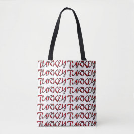 Türkische Flaggenfarbtypografie Europäische Länder Tasche