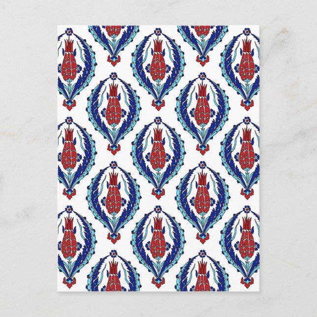 Türkische Fliese Postkarte (Vorderseite)